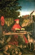 Lucas Cranach Kardinal Albrecht von Brandenburg France oil painting artist